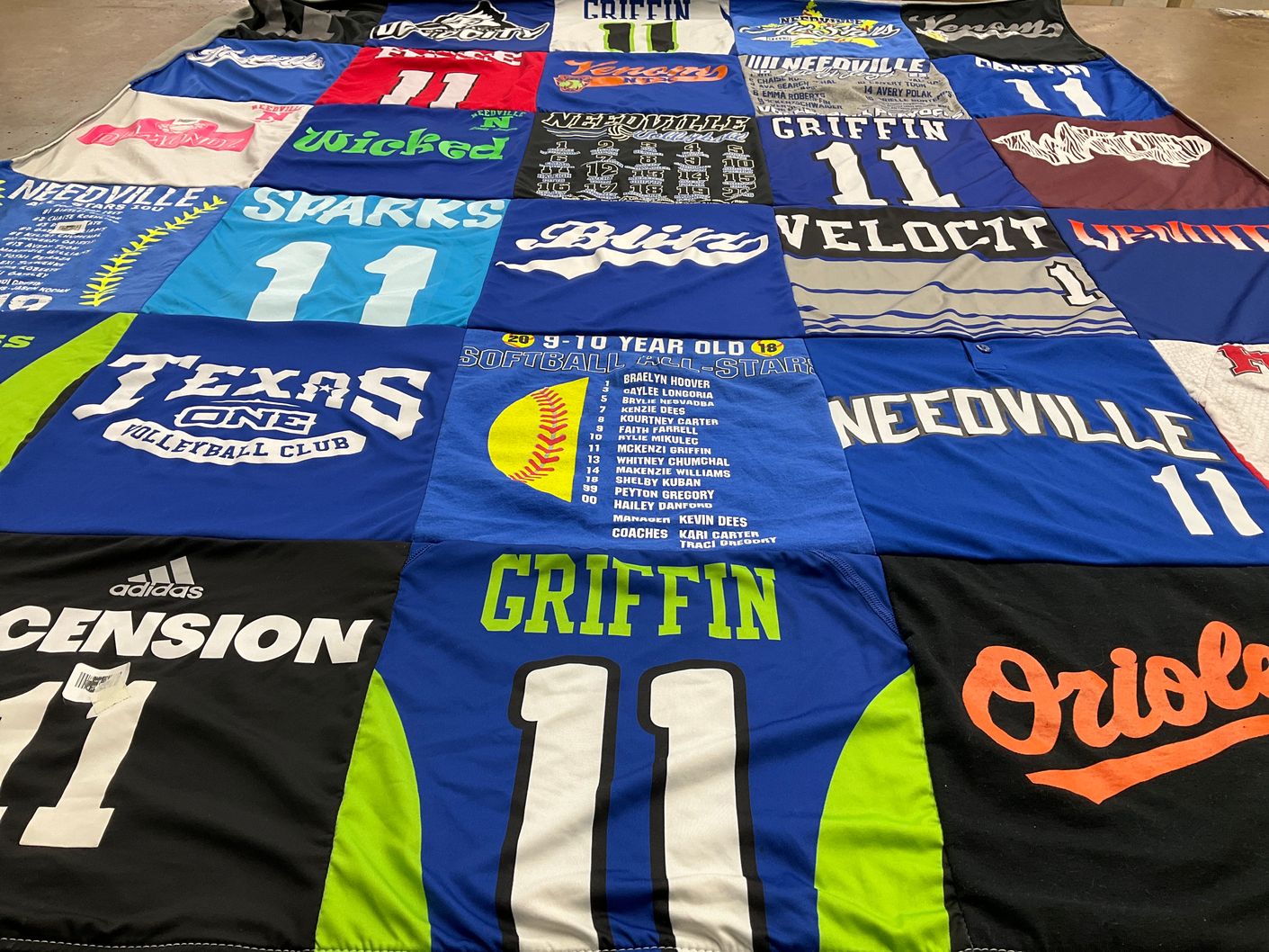 T-shirt quilt featuring needville, griffin by Miranda from TX