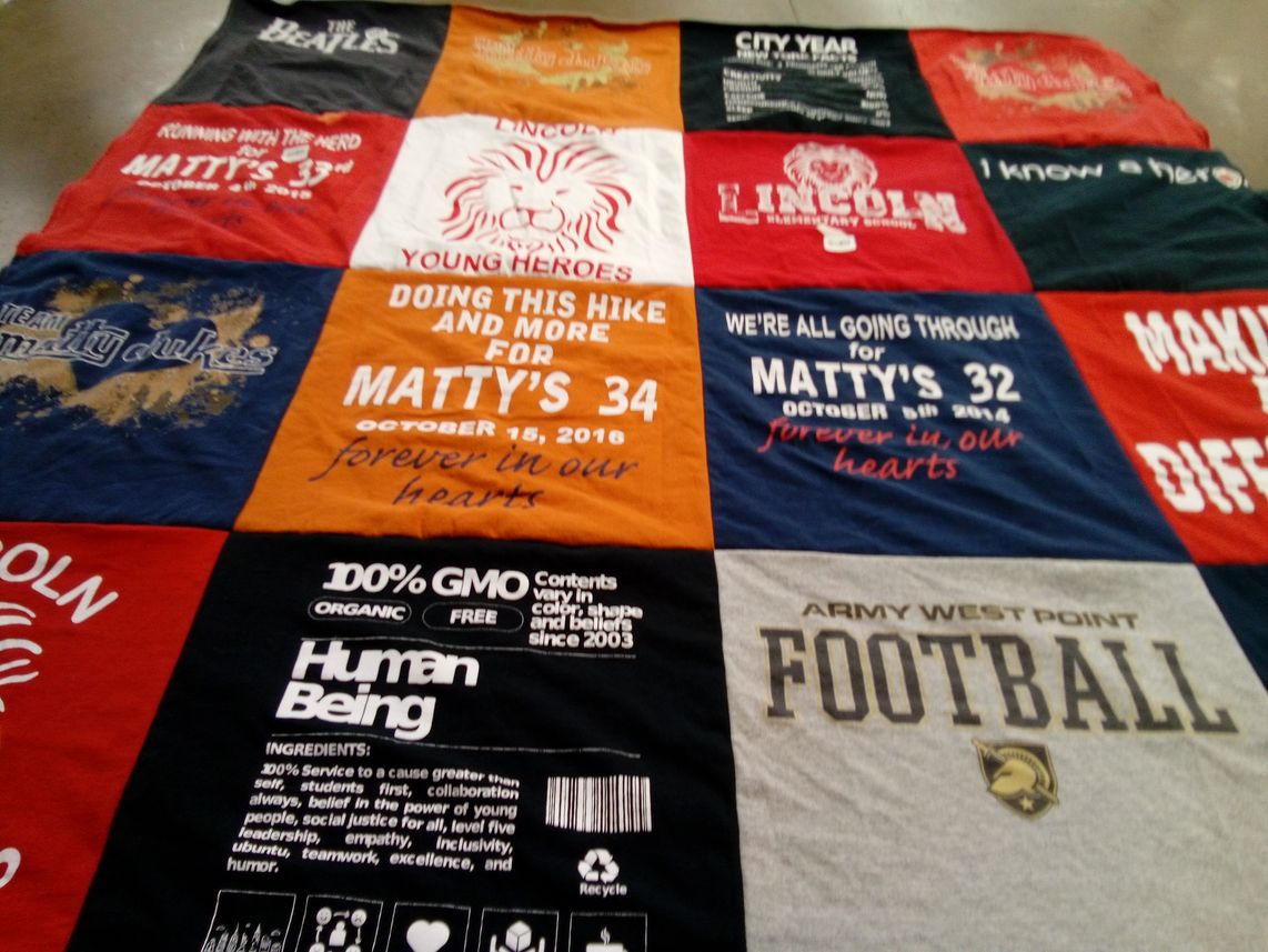 T-shirt quilt featuring army football by Marissa from NY