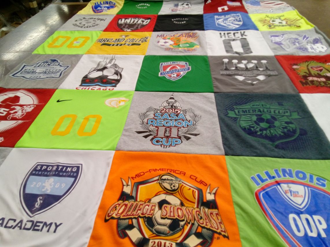 T-shirt quilt featuring sporting northwest united by Greta from IL