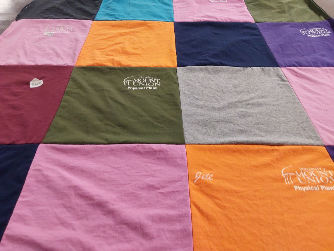 T-shirt quilt from university of mount union by Aryn from OH