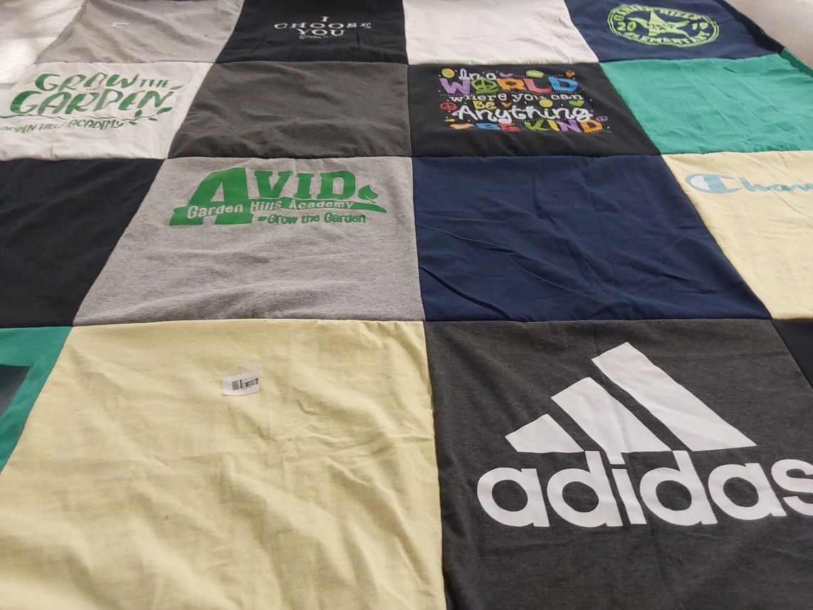 T-shirt quilt from garden hills academy by Felicia from MS