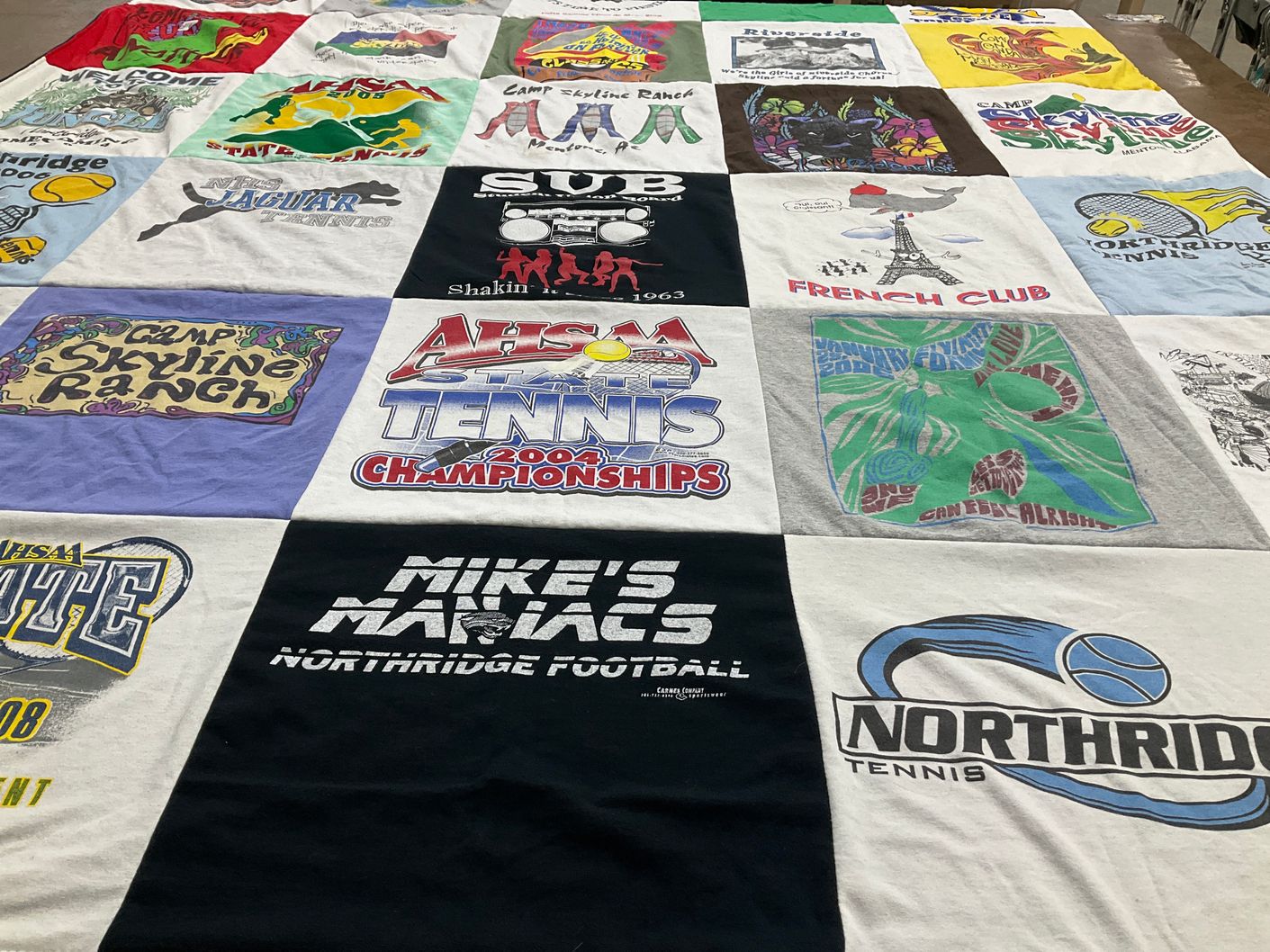 T-shirt quilt featuring northridge football by Joyce from AL