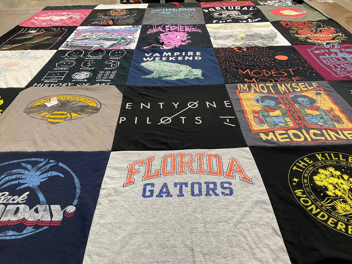 T-shirt quilt featuring florida gators by Krista from FL