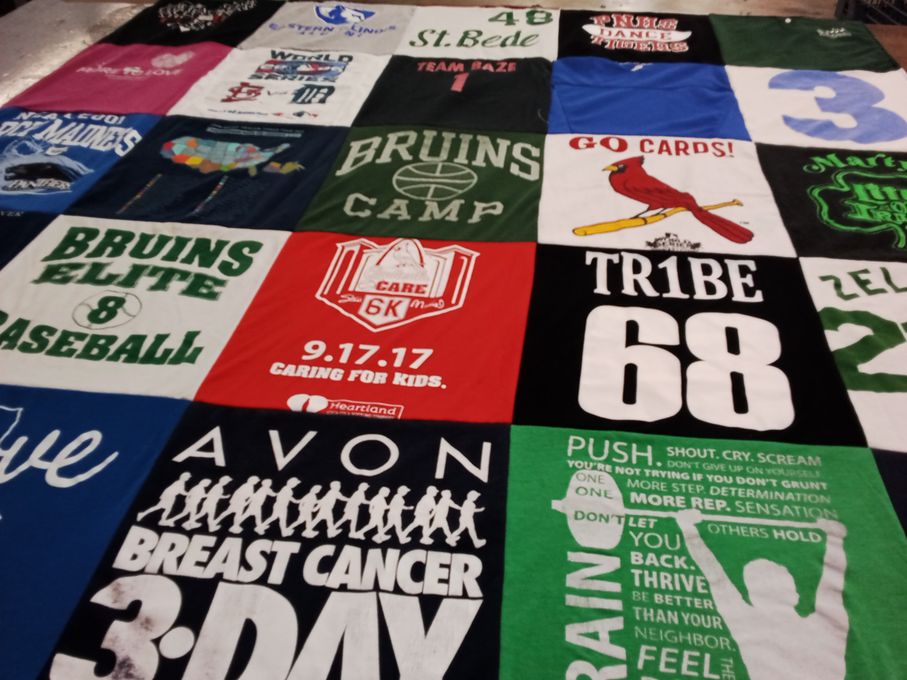 T-shirt quilt featuring bruin team by Elizabeth from IL