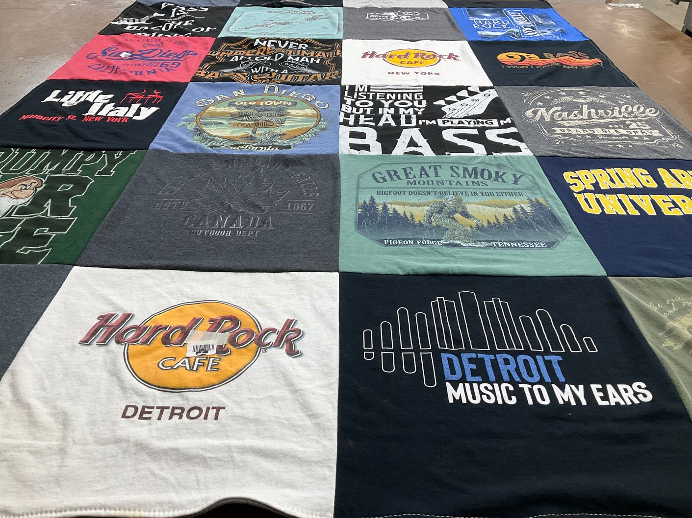 T-shirt quilt from spring arbor university by Kerry from TX