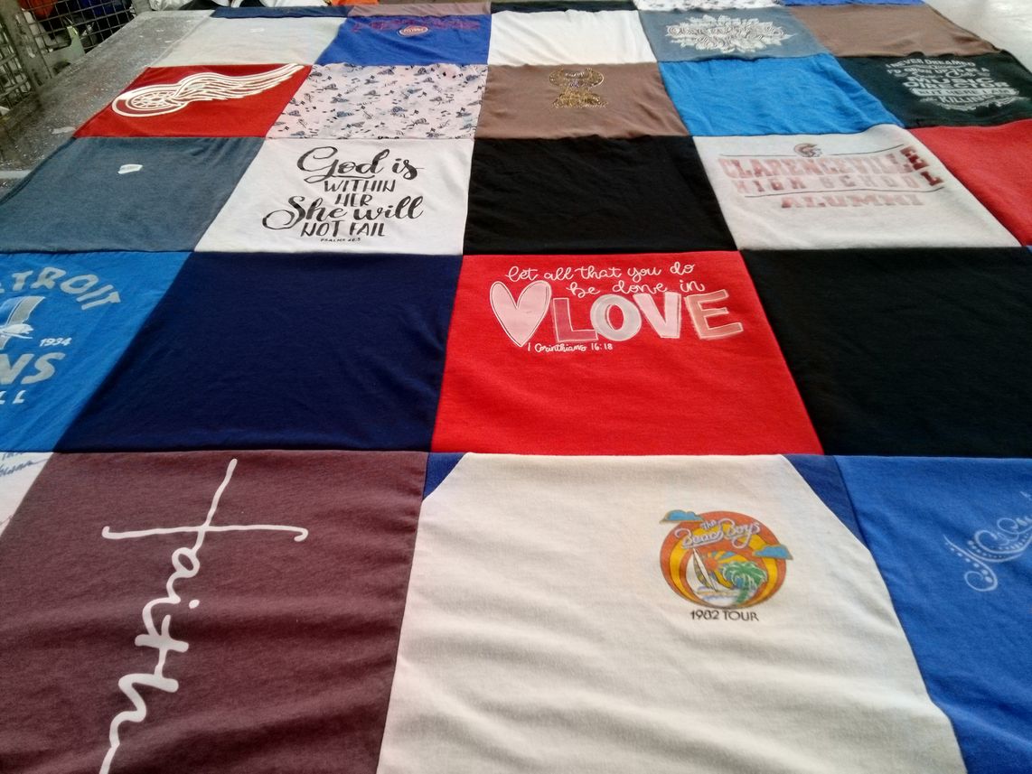 T-shirt quilt featuring detroit tigers by Shari from MI