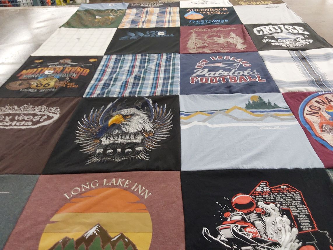 T-shirt quilt featuring new england patriots by Lisa from MA