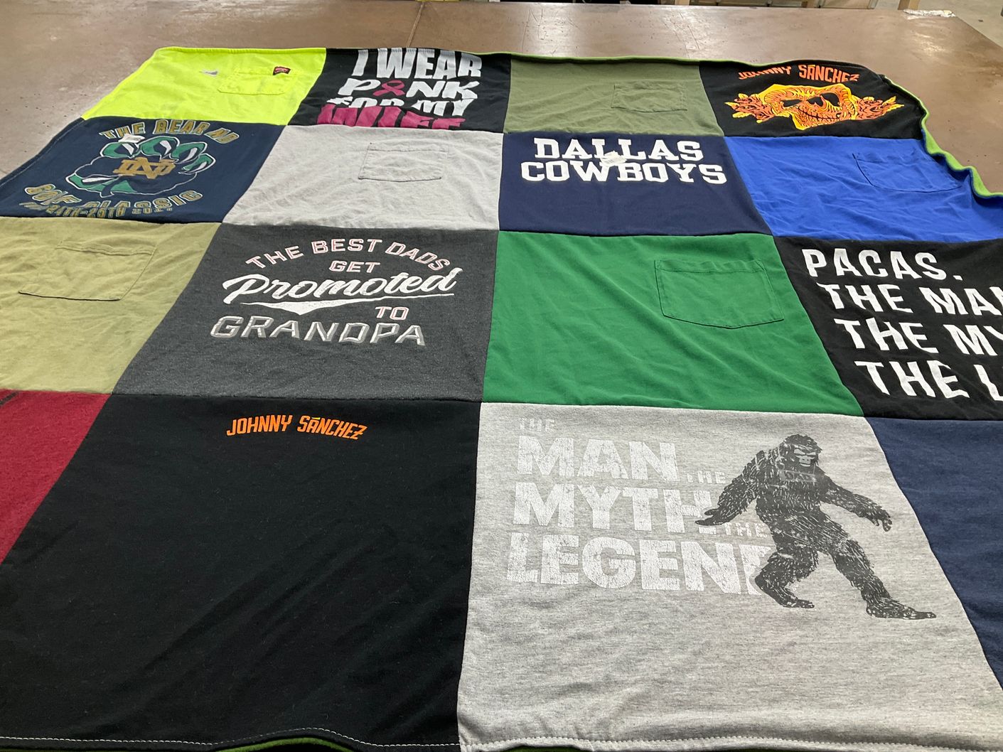 T-shirt quilt featuring dallas cowboys by Stephanie from TX
