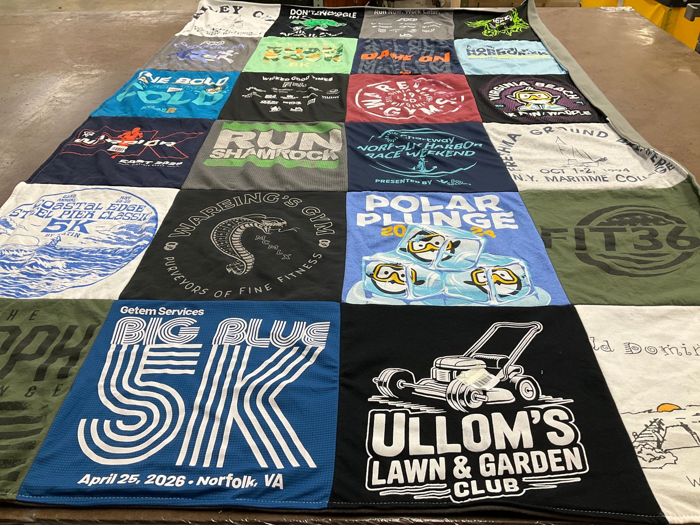 T-shirt quilt from new york maritime college by Jennifer from VA