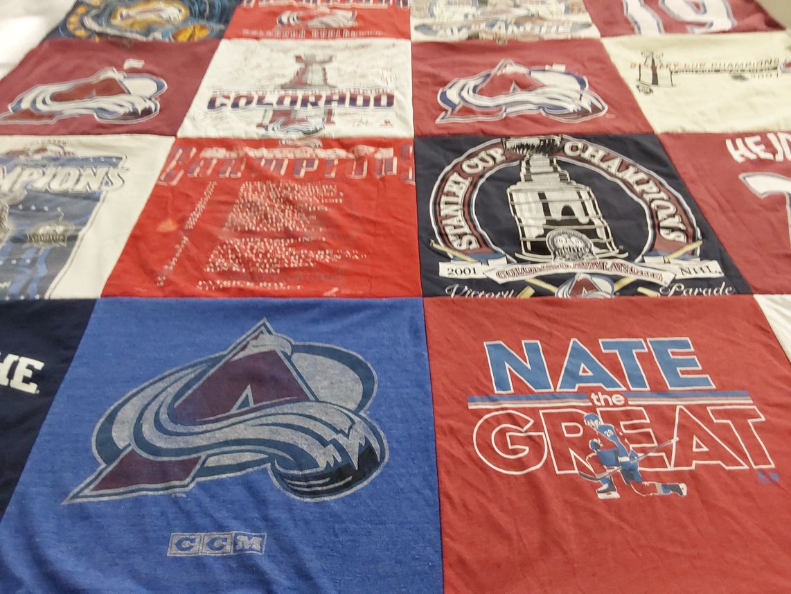 T-shirt quilt featuring colorado avalanche by Paul from CA