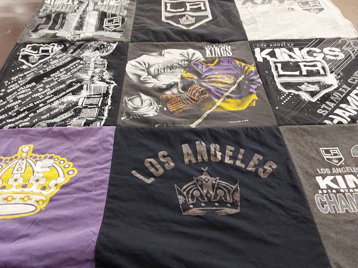 T-shirt quilt featuring los angeles kings by Paul from CA