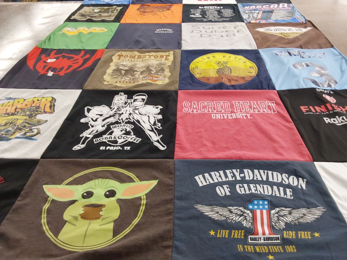 T-shirt quilt from sacred heart university by Carolina from CA