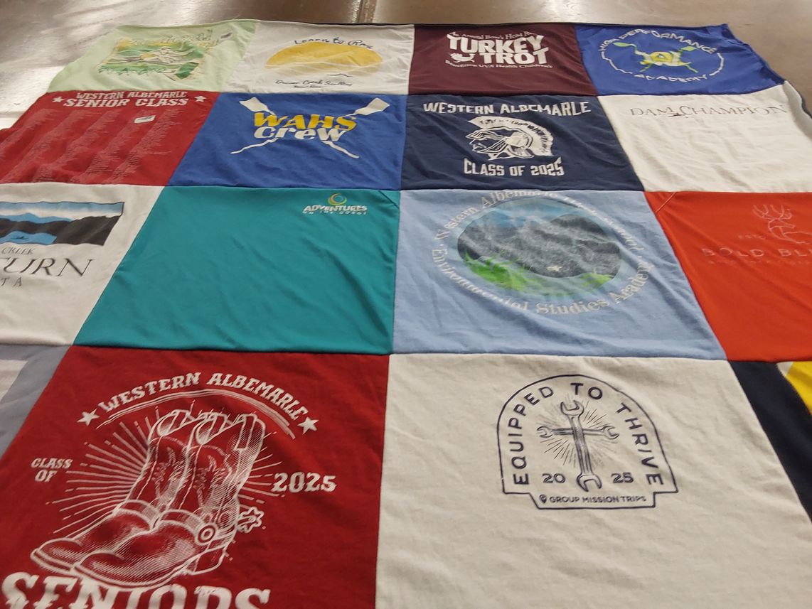 T-shirt quilt from western albemarle high school by Heather from VA