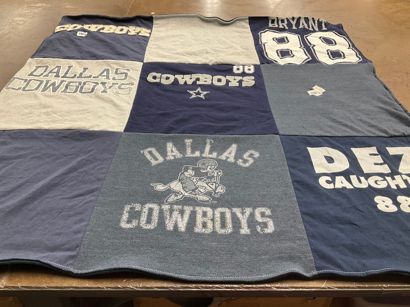 T-shirt quilt featuring dallas cowboys by Paul from CA