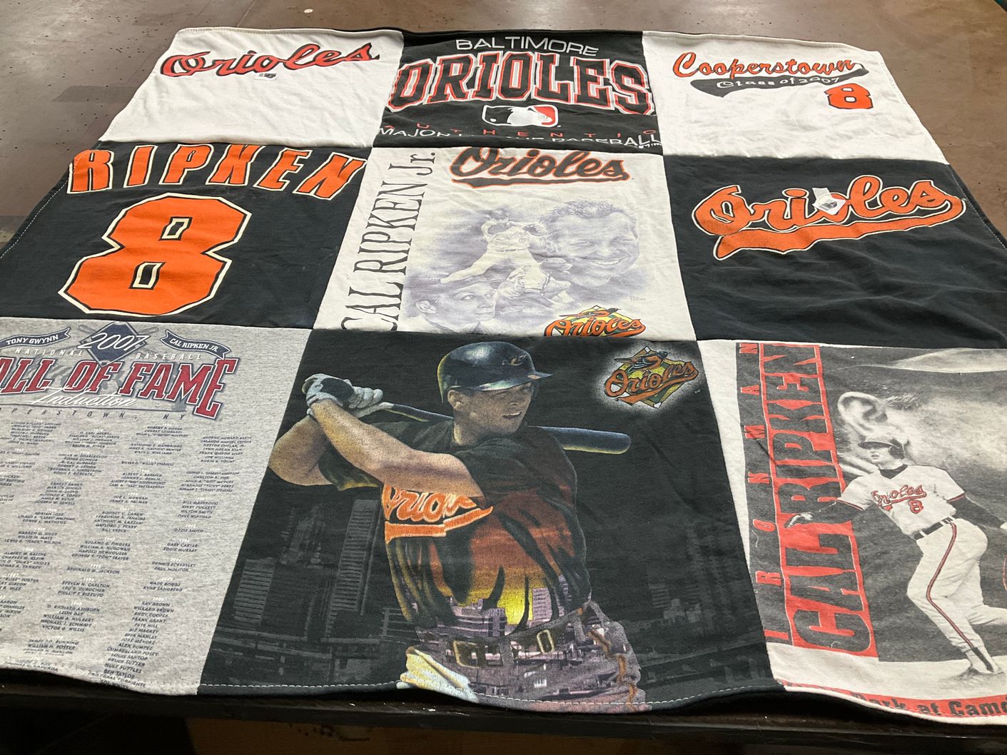 T-shirt quilt featuring baltimore orioles by Paul from CA