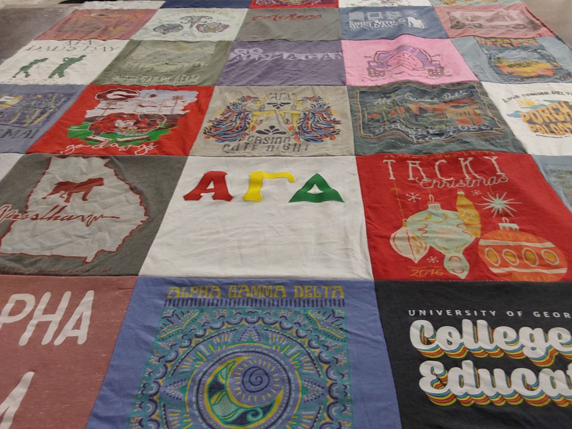 T-shirt quilt from university of georgia by Caitlin from GA