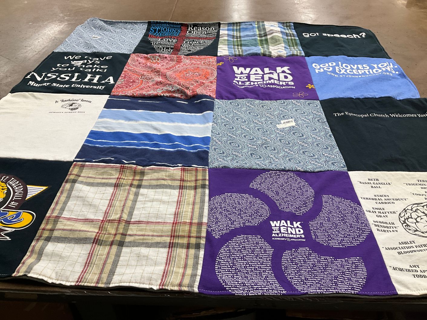 T-shirt quilt from murray state university by Lisa from ID