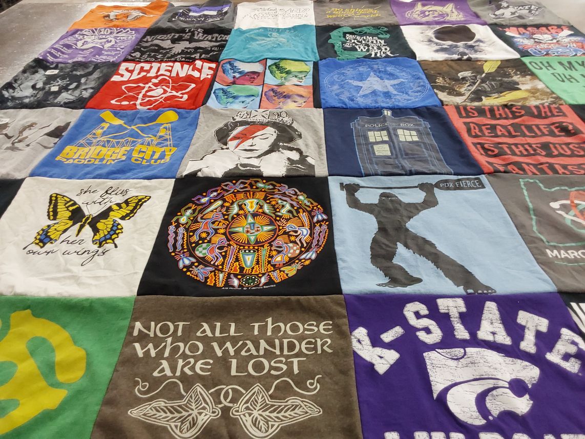 T-shirt quilt from kansas state university by Melissa from OR