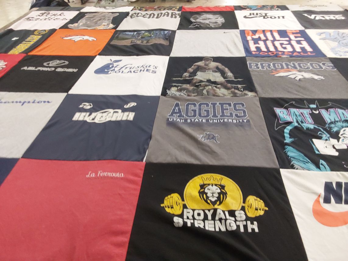 T-shirt quilt featuring denver broncos by Dallas from UT