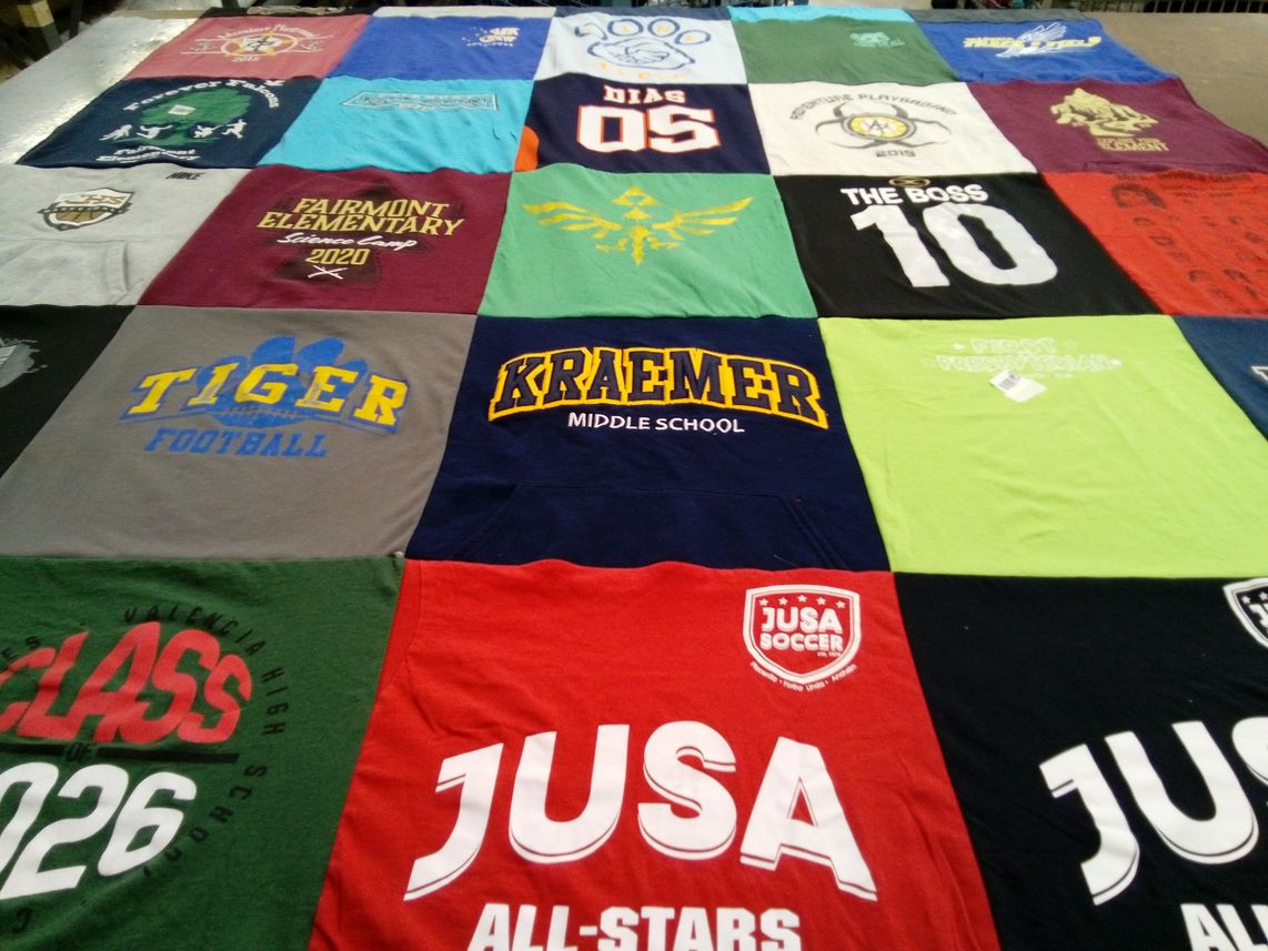 T-shirt quilt featuring tiger football by Tresa from CA