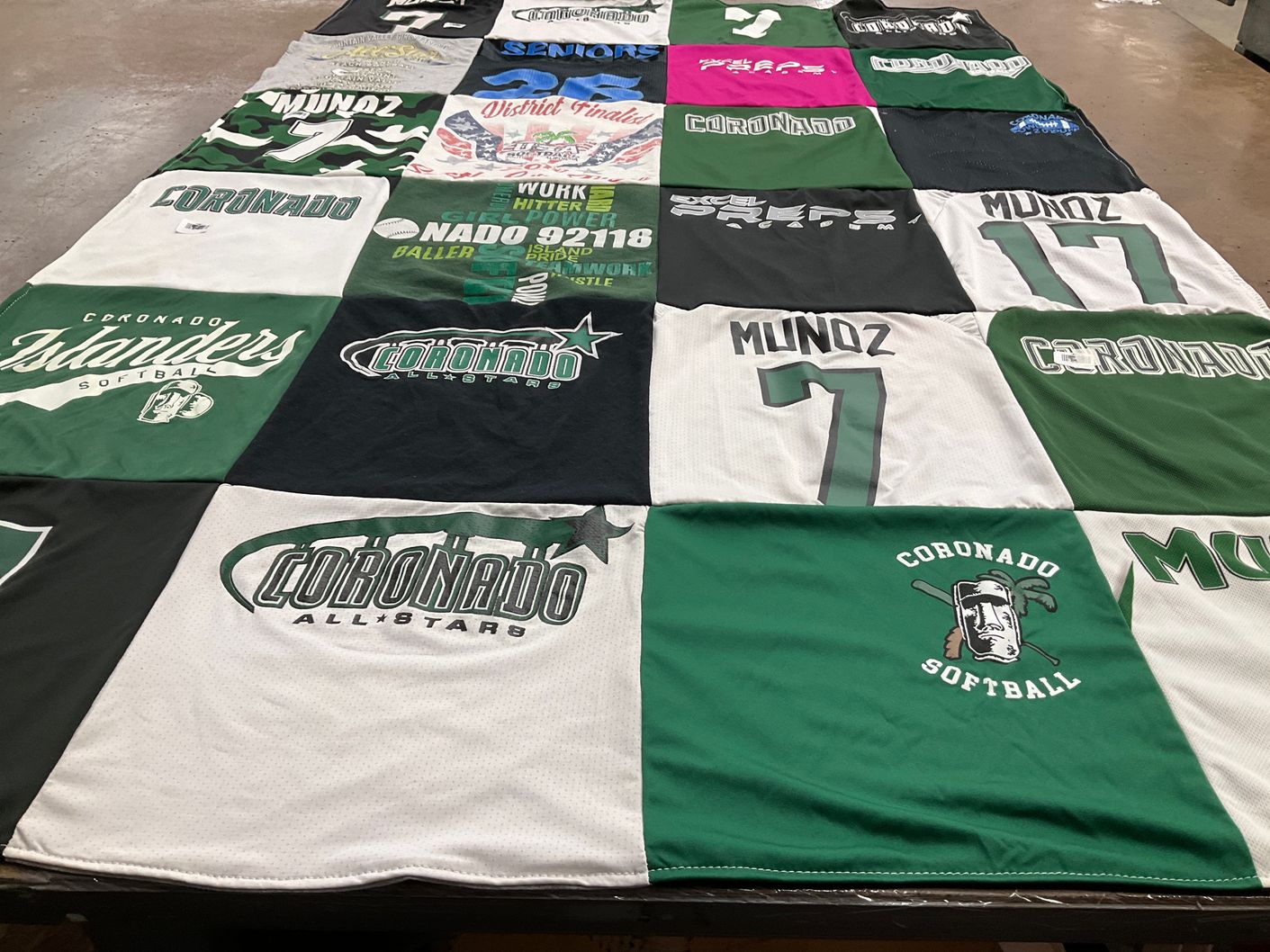 T-shirt quilt featuring coronado allstars by Danielle from CA