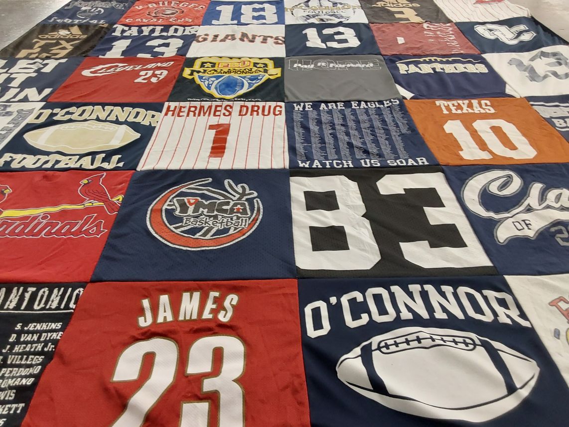 T-shirt quilt from o'connor high school by Michelle from TX
