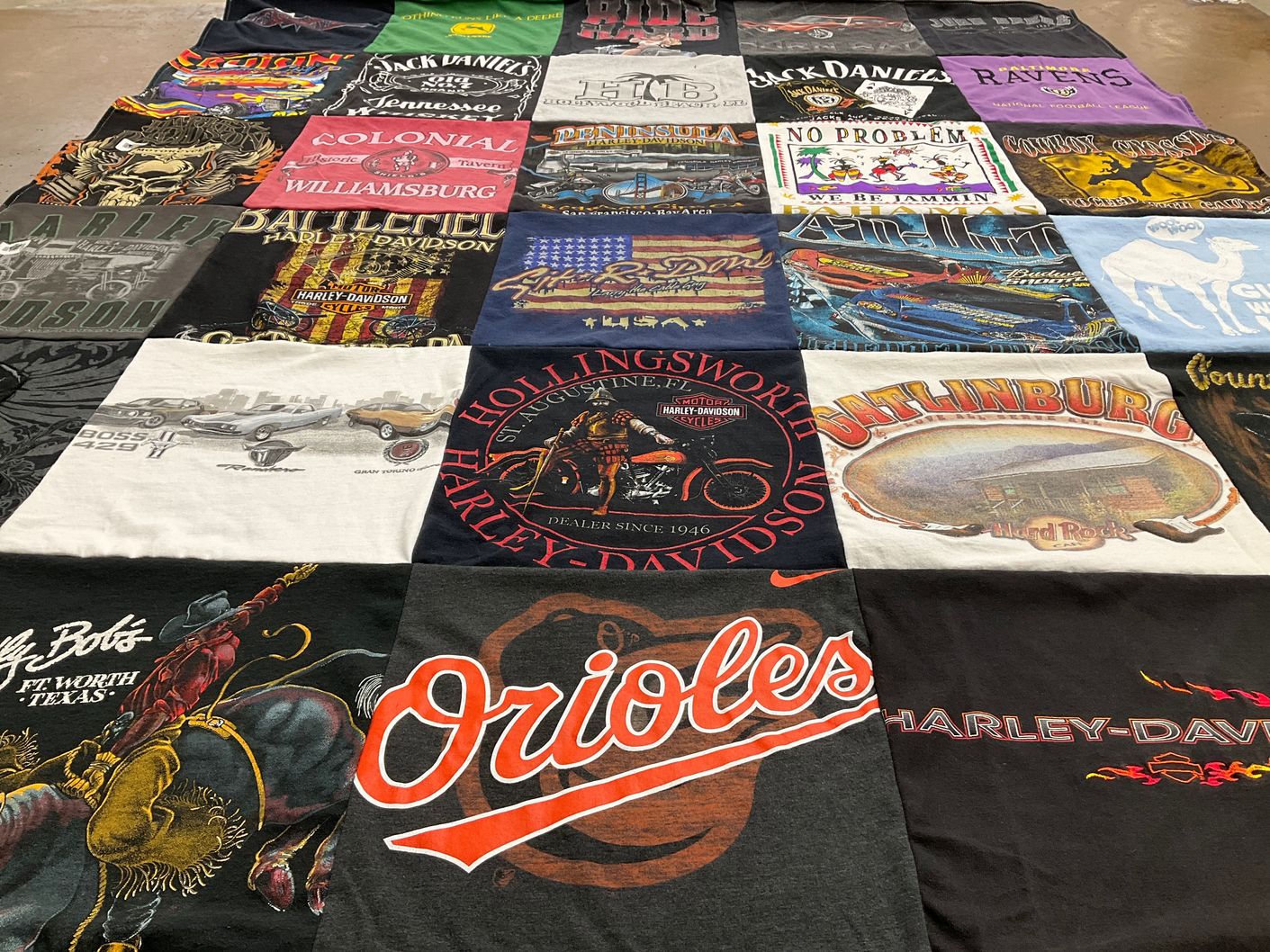 T-shirt quilt featuring baltimore orioles by Patsy from MD