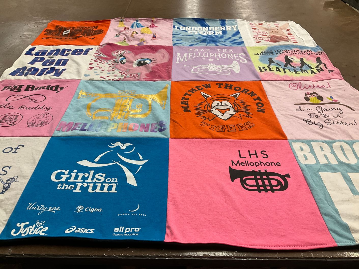 T-shirt quilt featuring londonberry storm, londonberry mellophones by Jennifer from NH