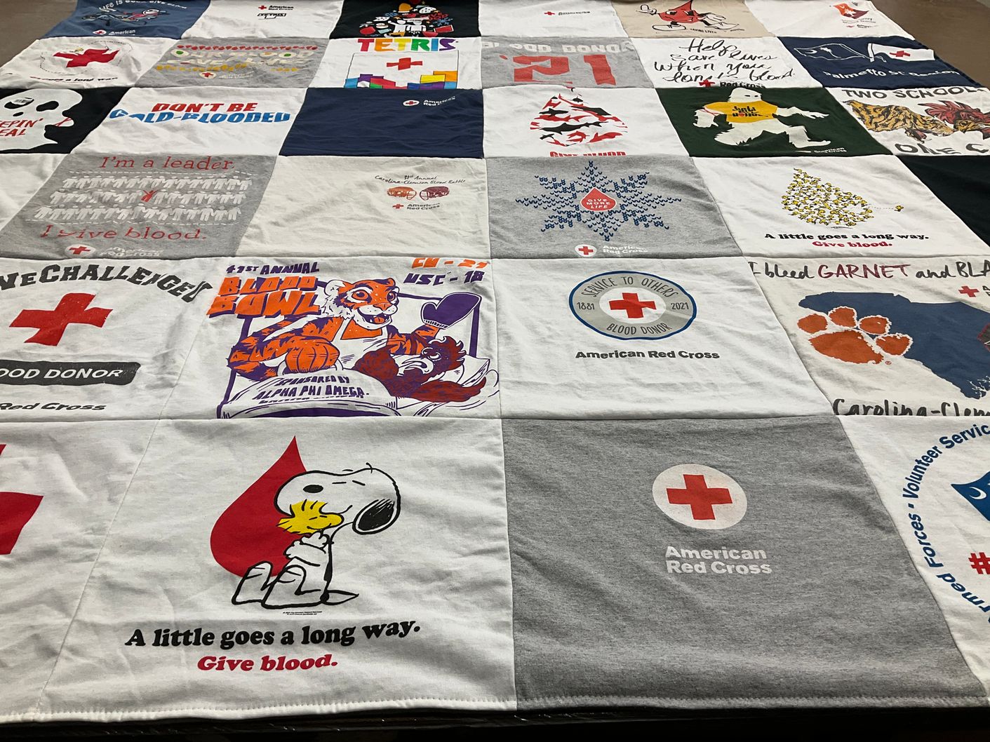 T-shirt quilt from clemson university by Mary Ruth from SC