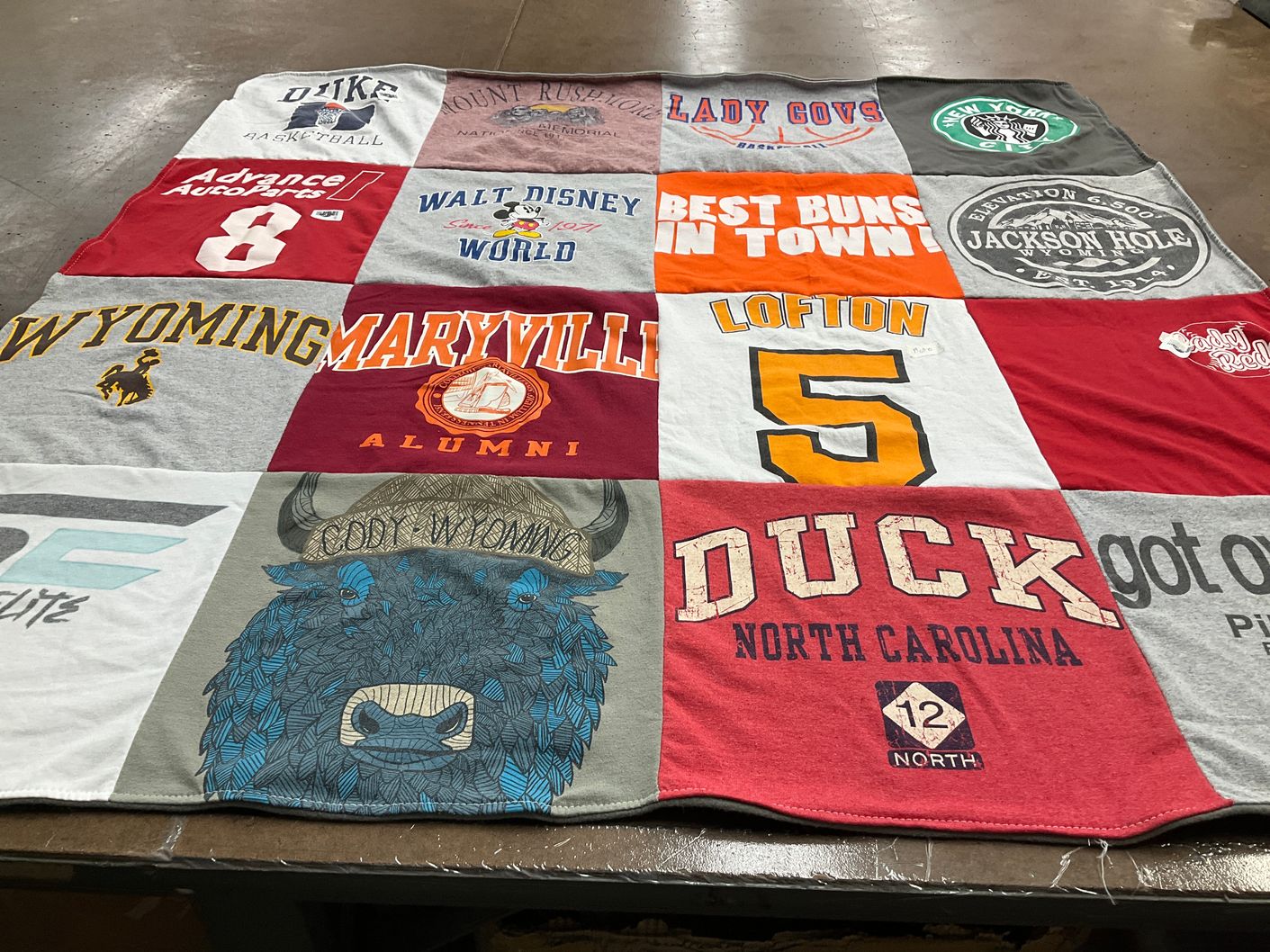 T-shirt quilt featuring lady govs by Peyton from TN