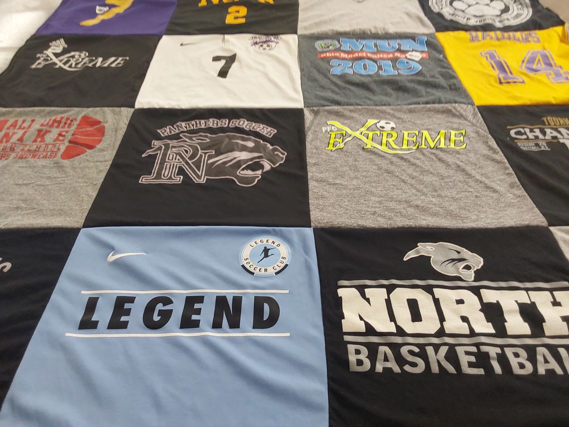 T-shirt quilt from northview high school by Tara from OH