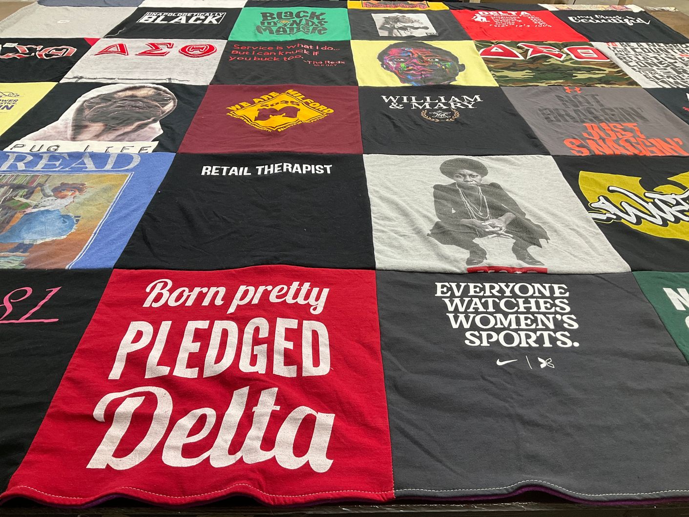 T-shirt quilt from college of william and mary by Reneta from DE