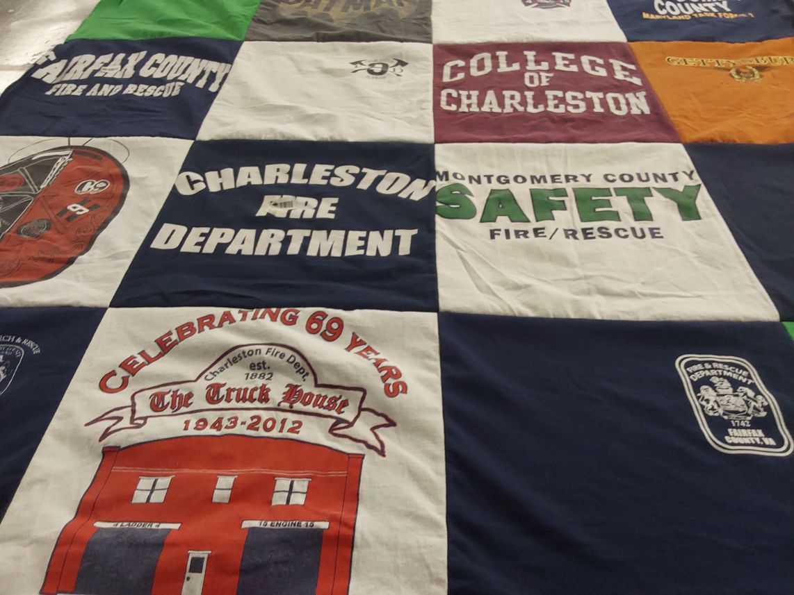T-shirt quilt from college of charleston by Amy from MD