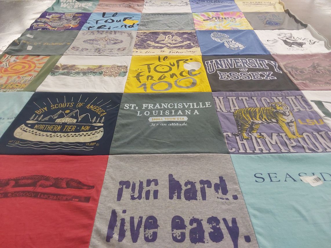 T-shirt quilt featuring lsu tigers by Ann from LA