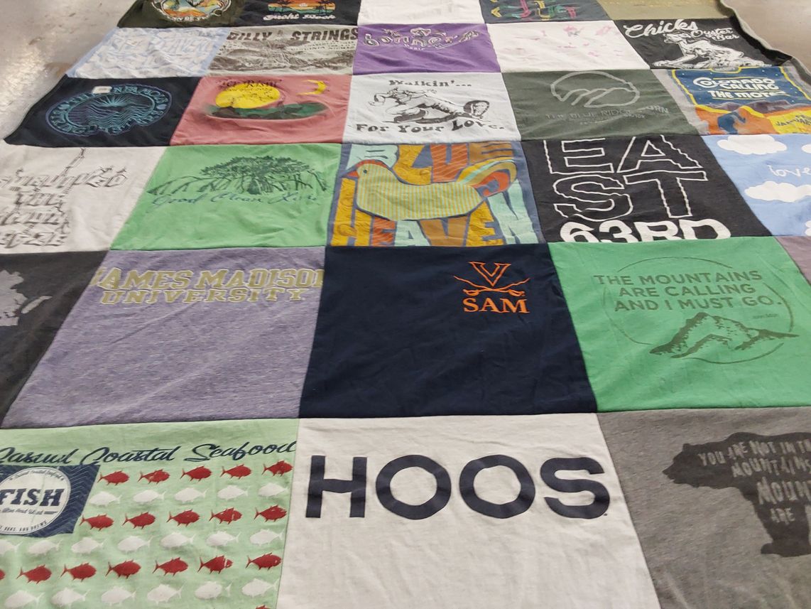 T-shirt quilt from james madison university by Brooke from VA
