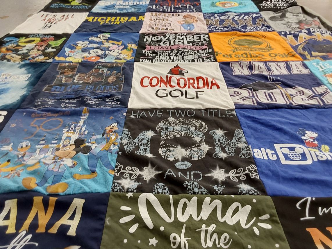 T-shirt quilt from concordia university by Oscar from FL