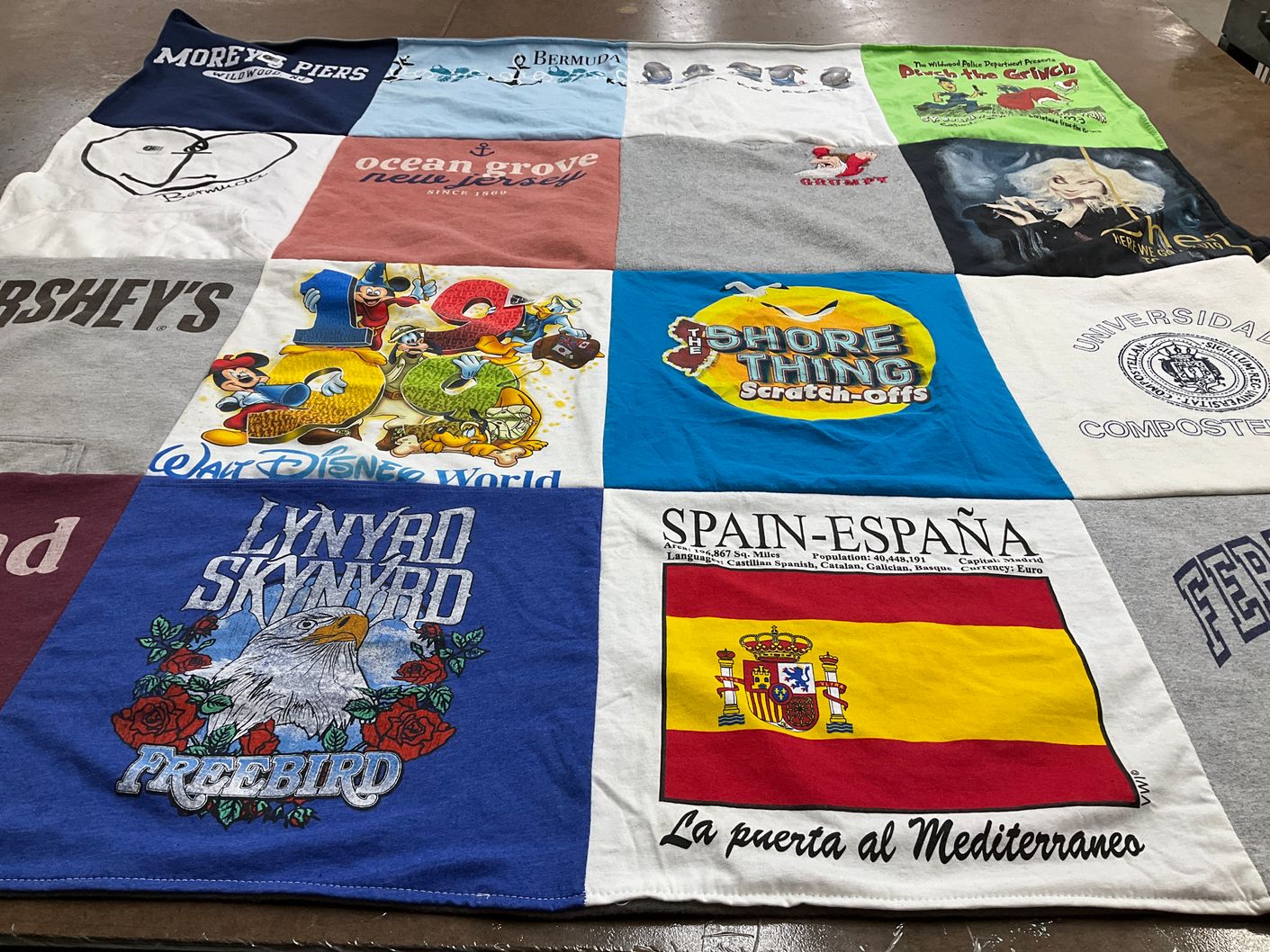 T-shirt quilt from universidad de compostela by Jennifer from NJ