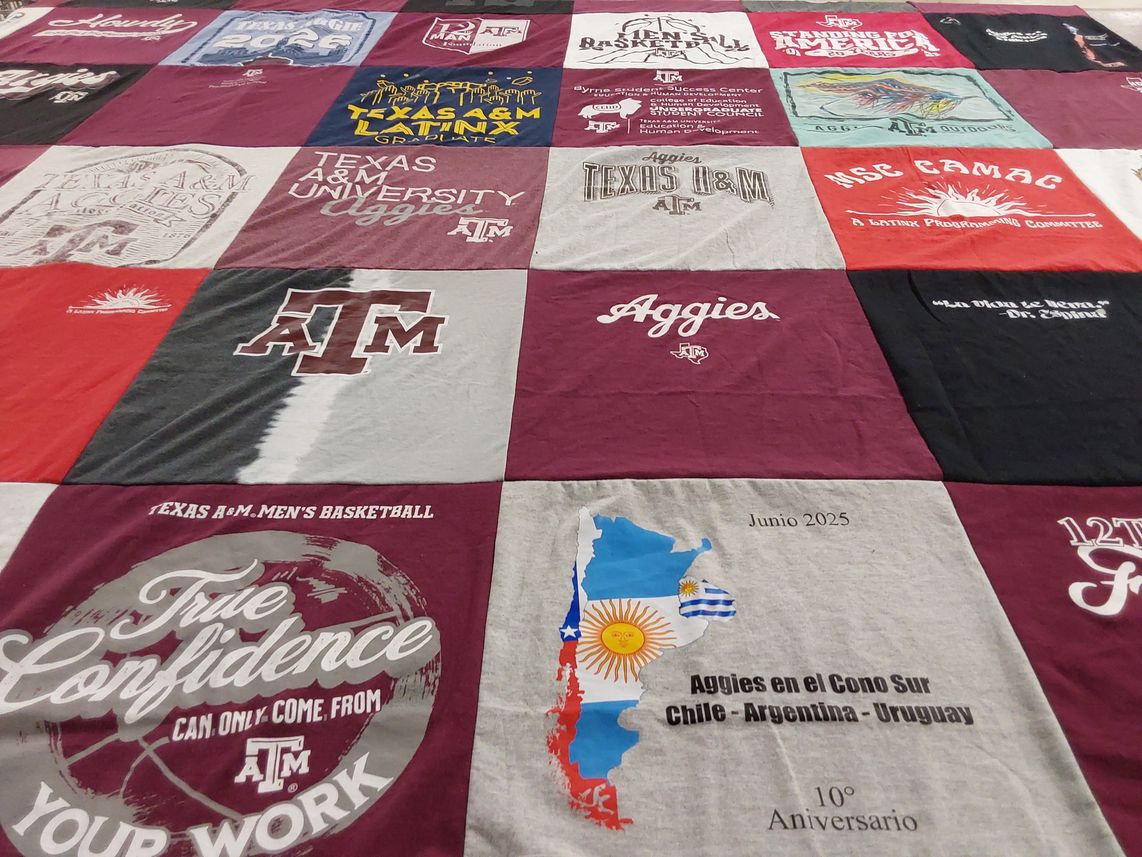 T-shirt quilt featuring texas a&m men's basketball by Marisabel from TX