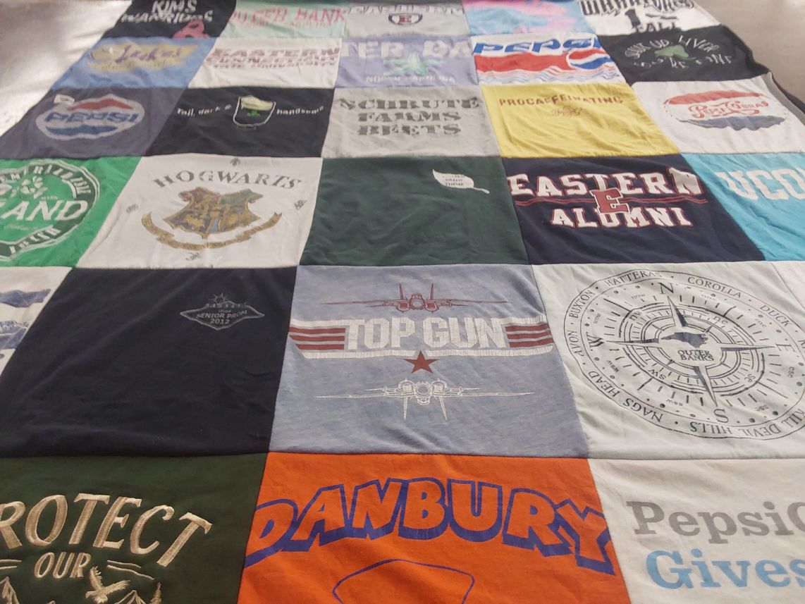 T-shirt quilt from eastern connecticut state university by Erin from NY