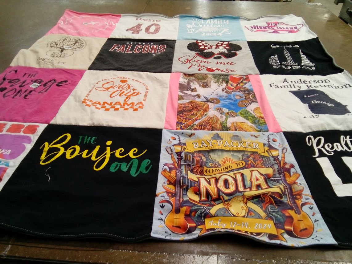 T-shirt quilt featuring atlanta falcons by Rene from GA