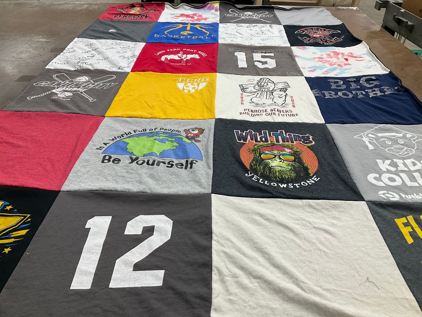 T-shirt quilt from penrose beavers by Ashley from CO