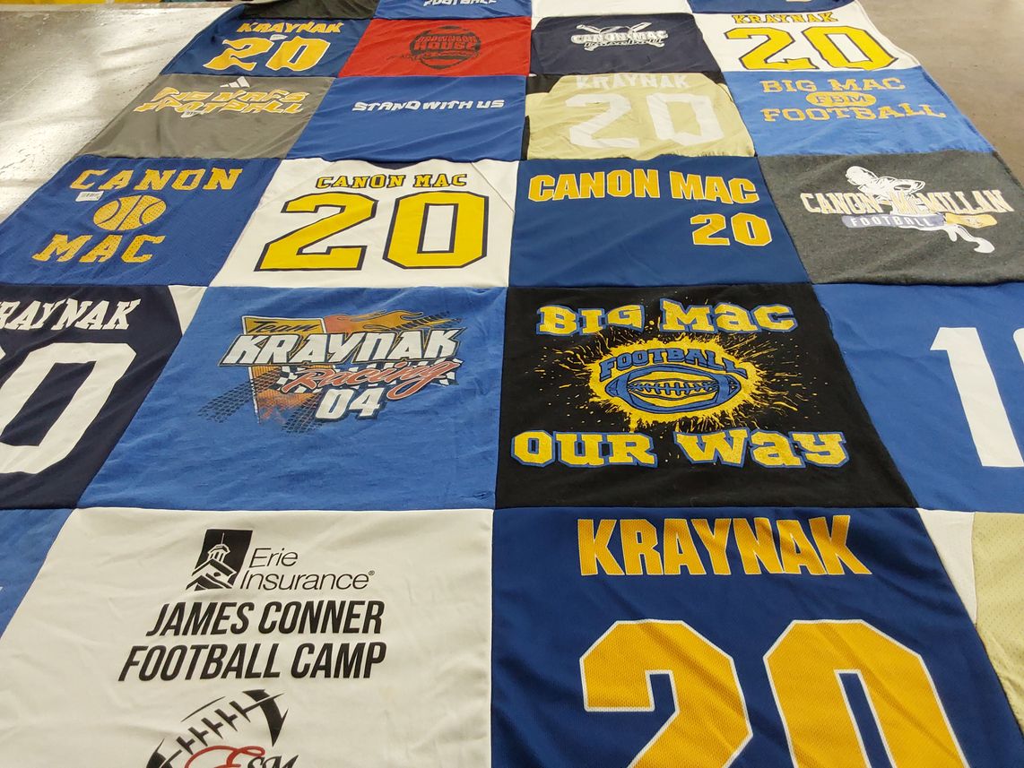 T-shirt quilt featuring big mac football by Michelle from PA