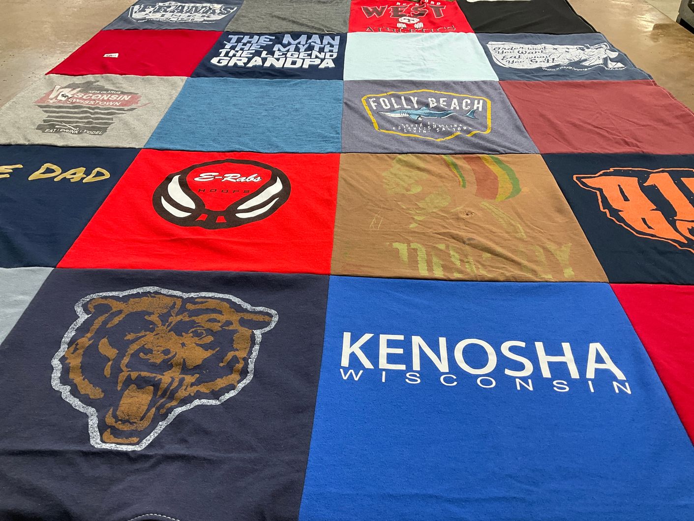 T-shirt quilt featuring chicago bears by Phyllis from IL