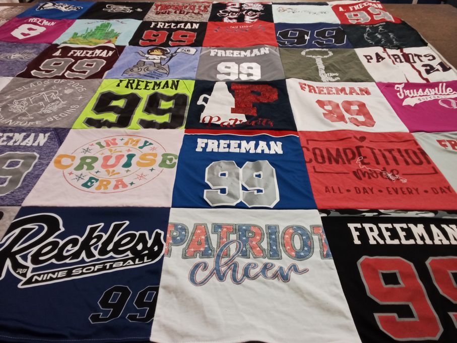 T-shirt quilt featuring patriots by Jessica from AL