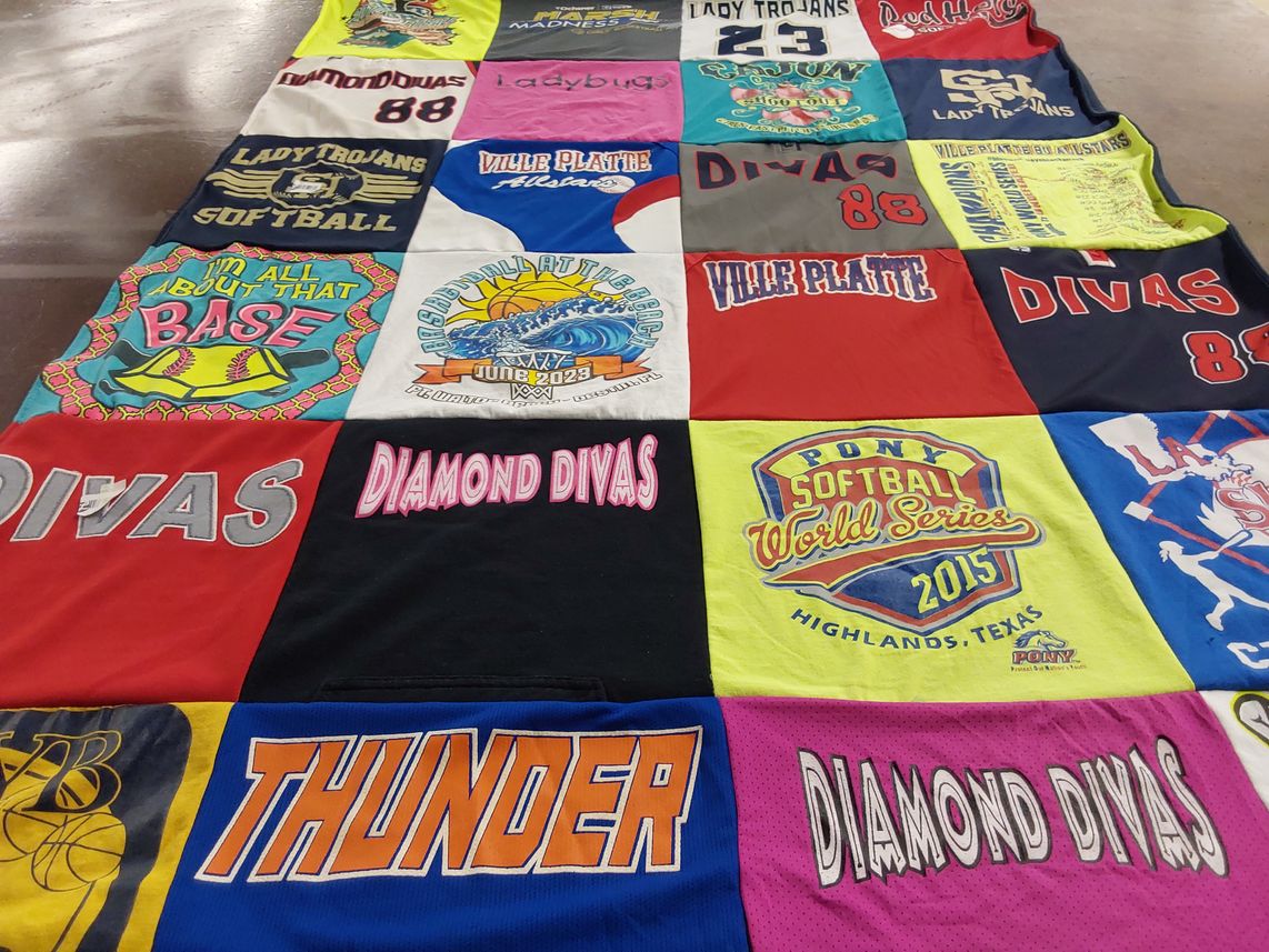 T-shirt quilt from ville platte high school by robyn from LA