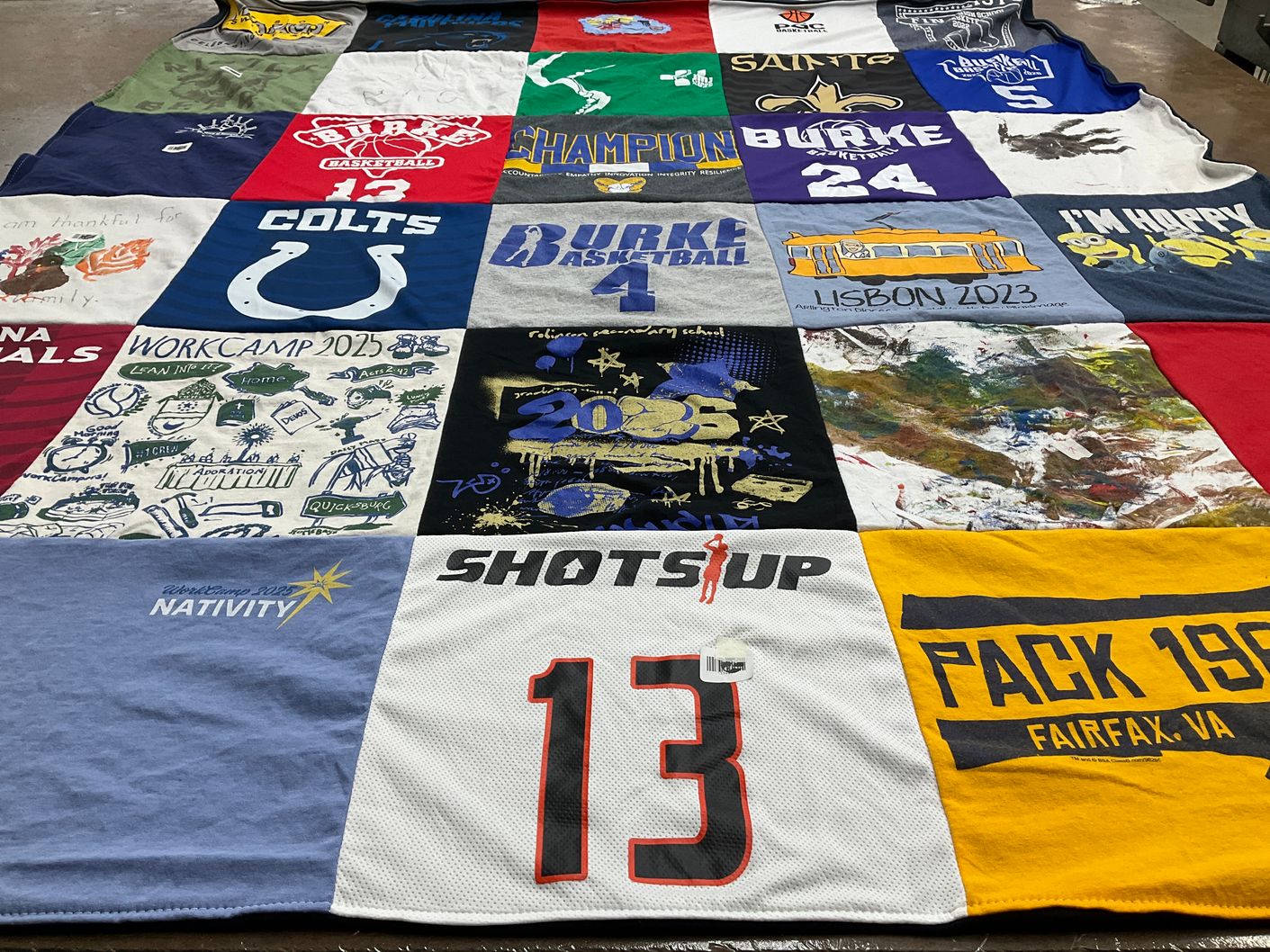 T-shirt quilt featuring colts by Aimee from VA
