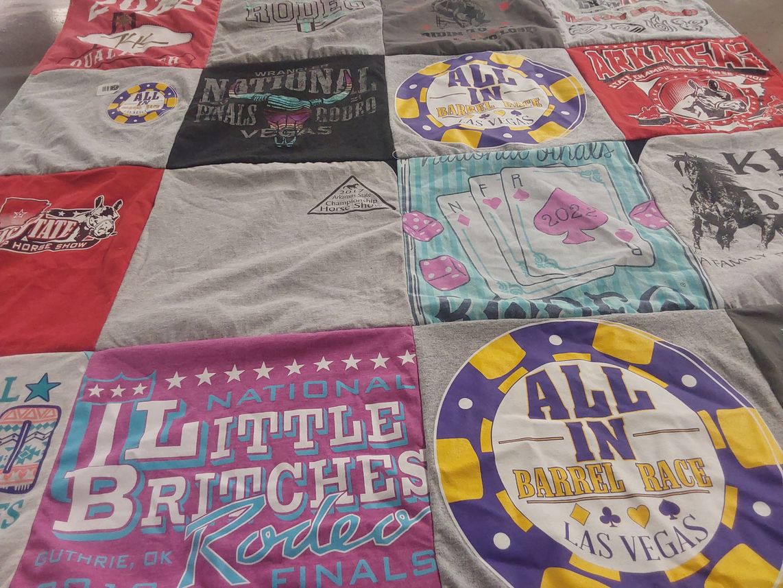 T-shirt quilt from oklahoma state university by Andrea from AR