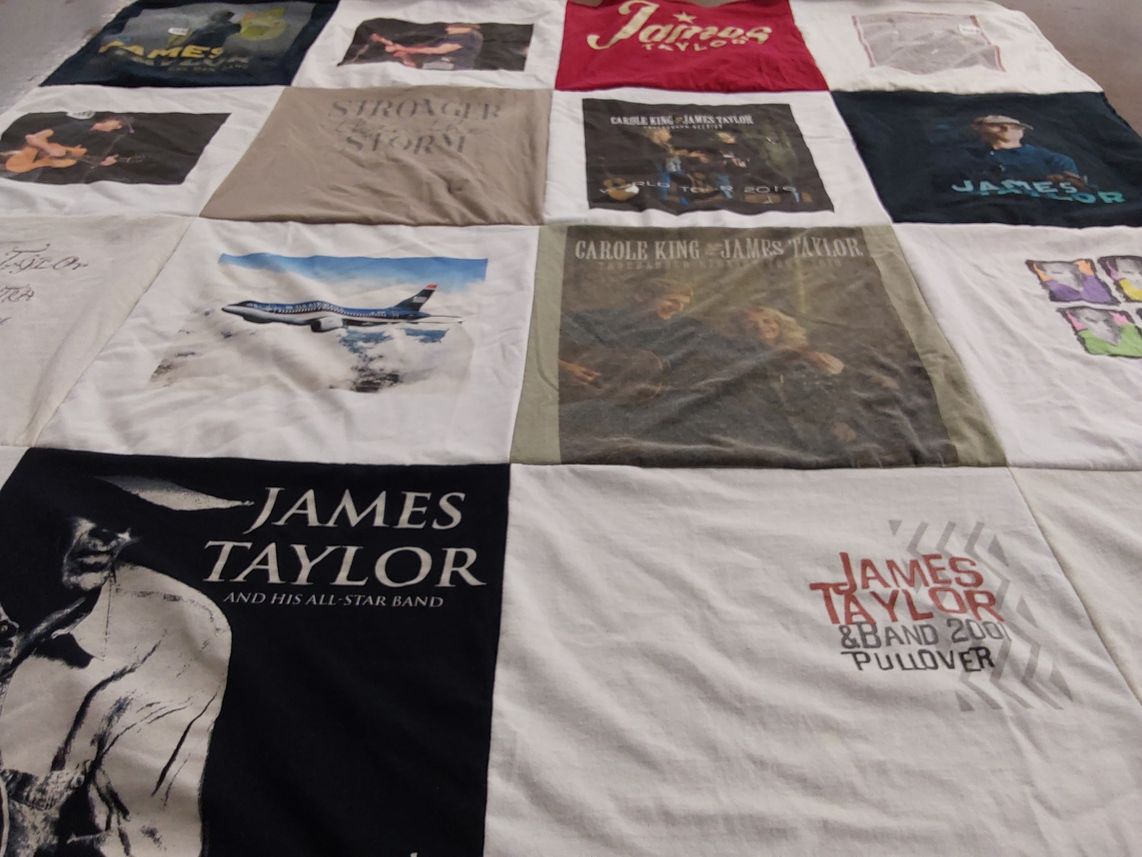 T-shirt quilt with music, concerts themes by Jeffrey from PA
