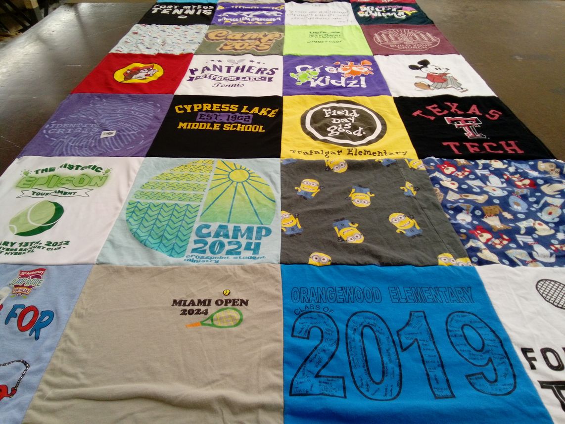T-shirt quilt featuring texas tech university by Jodi from FL