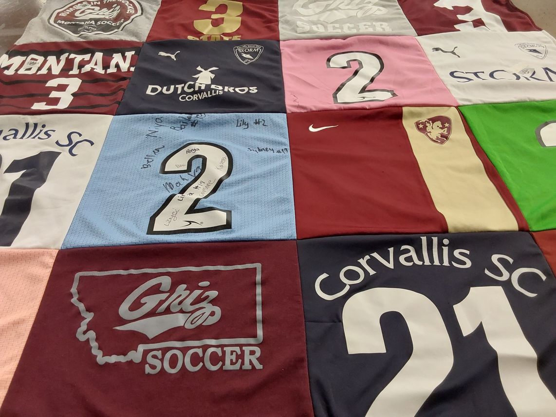 T-shirt quilt featuring corvallis soccer club by Josh from OR
